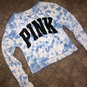 PINK Long Sleeve Cropped Shirt